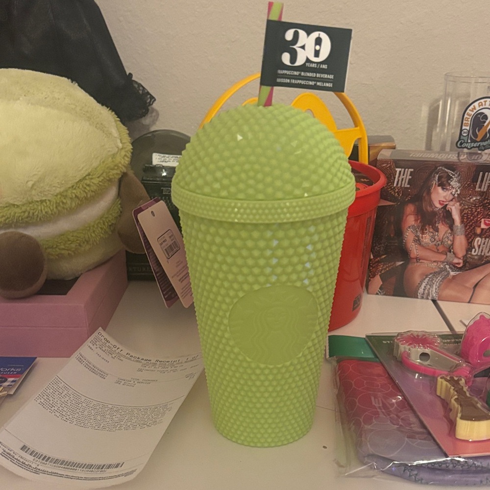 Starbucks siren logo cup- 16 oz- neon green- 30 years cup